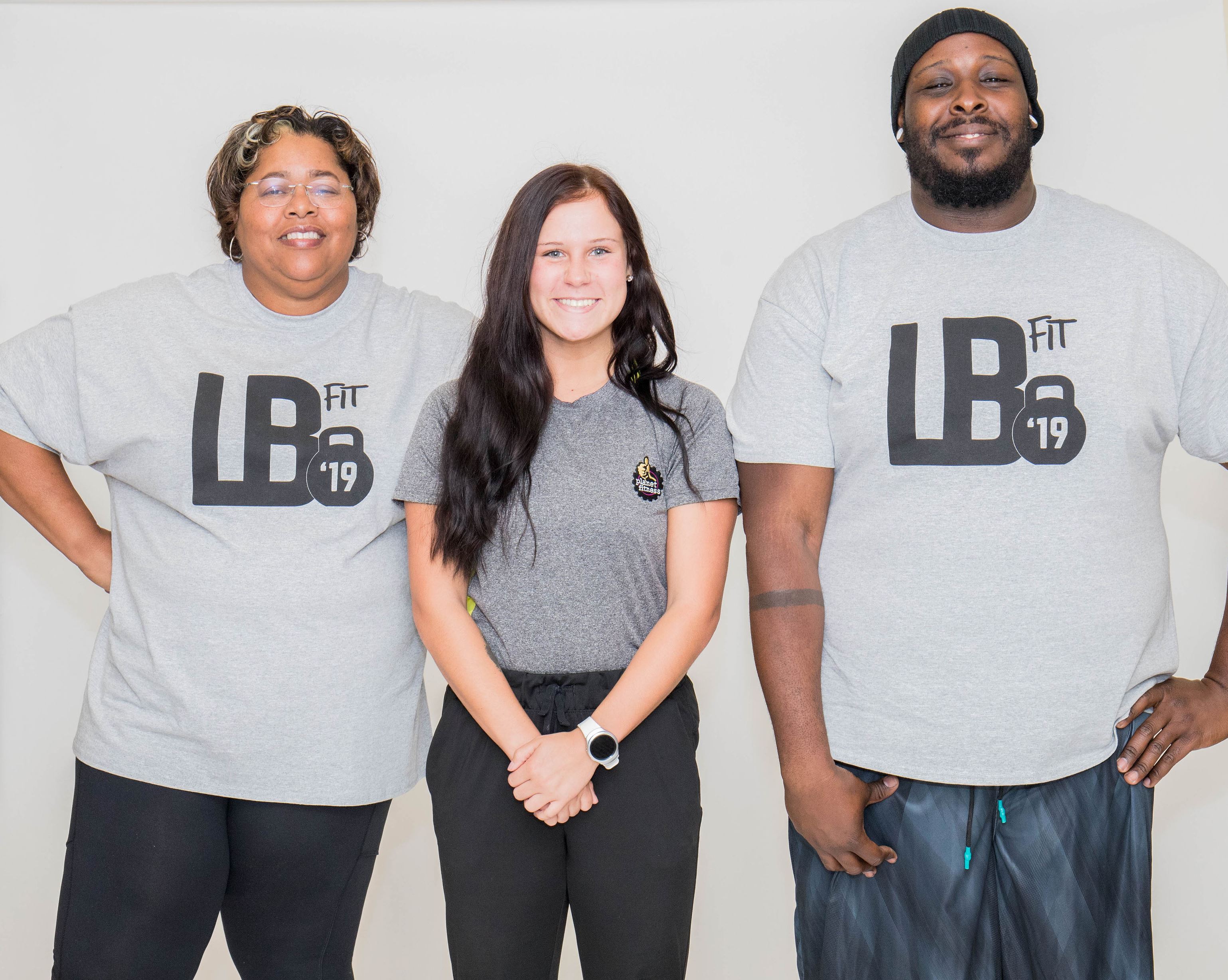 Leslie Strickland with trainers Nick and Abrie Sellers